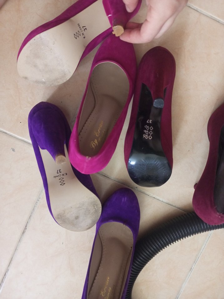 Mor ve pembe Stiletto Topuklu Kadın Ayakkabı - Görsel 2