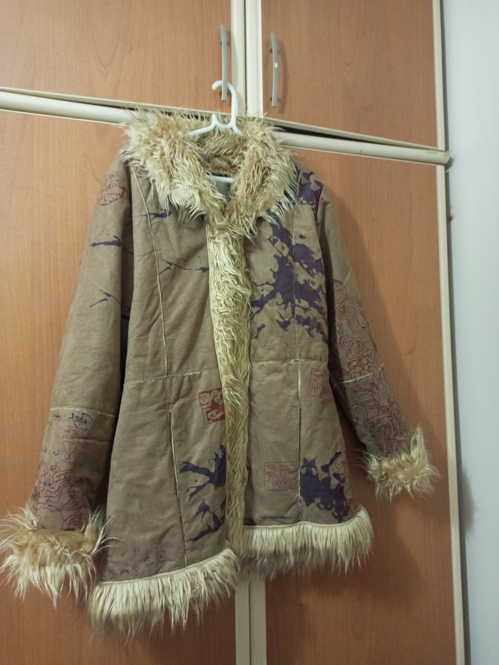 Kahverengi Süet Kadın Kışlık Mont Kürklü - Görsel 2