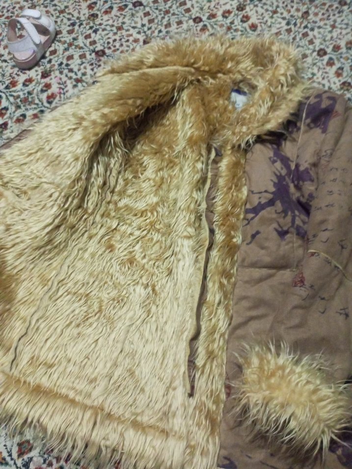 Kahverengi Süet Kadın Kışlık Mont Kürklü - Görsel 4