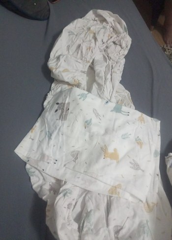 Beyaz Pastel Desenli bebek Nevresim Takımı - Görsel 2