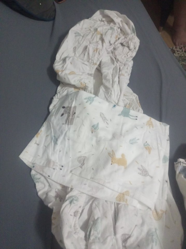 Beyaz Pastel Desenli bebek Nevresim Takımı - Görsel 2