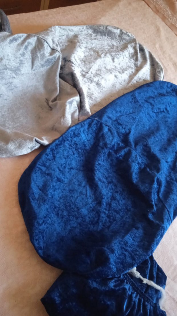 Gri ve Lacivert Düz Lastikli sandalye Kılıfları 6 adet - Görsel 3