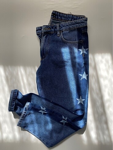 Baskılı jean