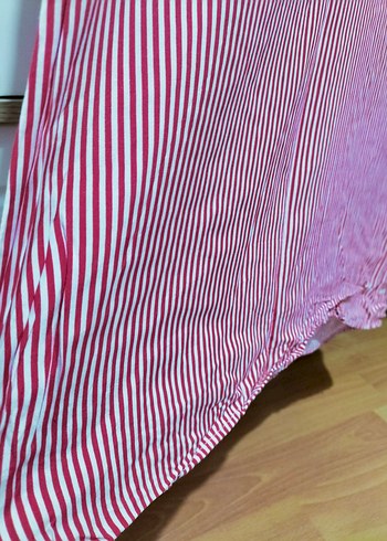 Kırmızı Çizgili Uzun Kollu Kadın Tunik - Görsel 2