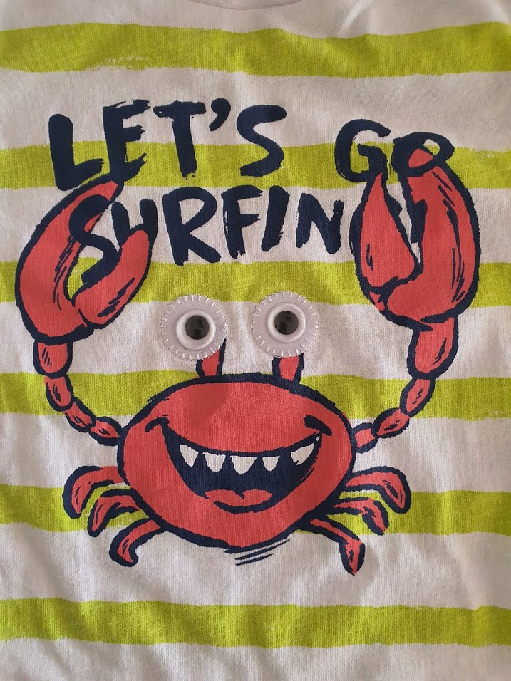 Erkek Çocuk Çizgili Baskılı Tişört - Görsel 4