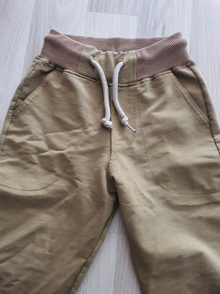 Bej Erkek Çocuk Bol Kesim  Pantolon - Görsel 2