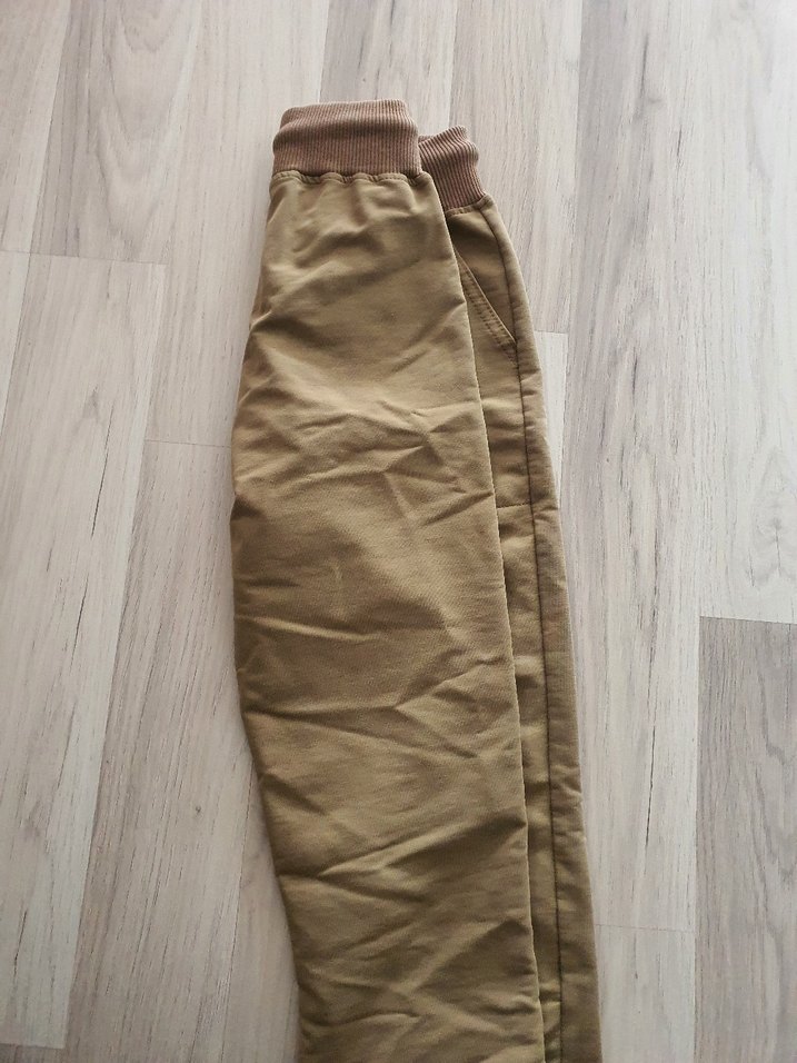 Bej Erkek Çocuk Bol Kesim  Pantolon - Görsel 3