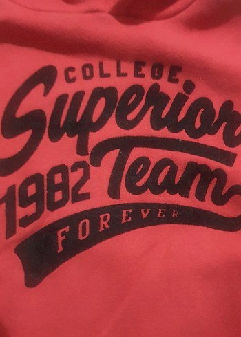 Kırmızı Kapüşonlu Erkek Çocuk Sweatshirt - Görsel 2