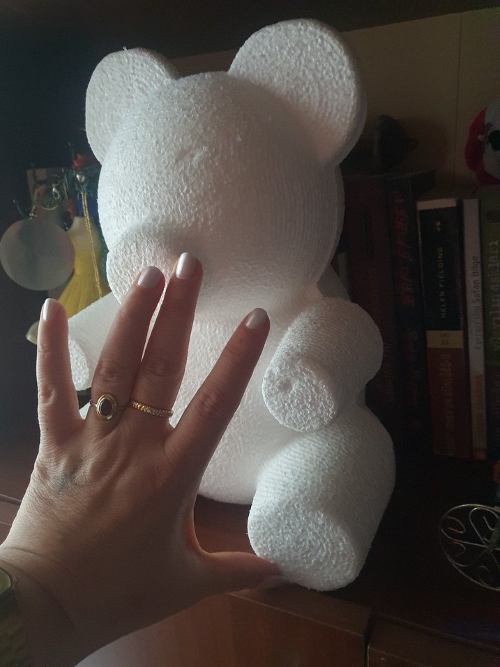 Beyaz Peluş Ayıcık Oyuncak - Görsel 2