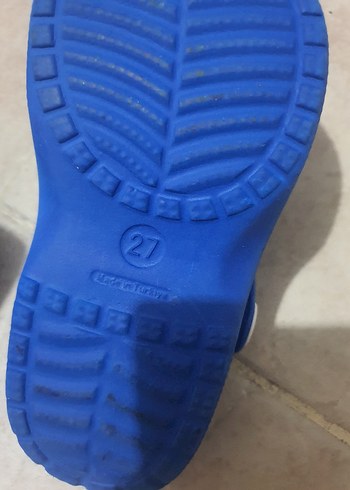 27 Beden Erkek Çocuk Mavi Kaydırmaz Terlik Velcro