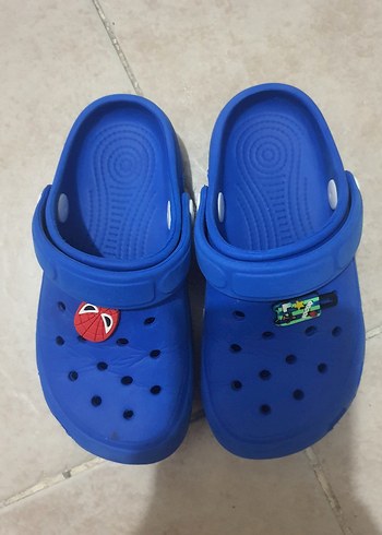 Erkek Çocuk Mavi Kaydırmaz Terlik Velcro