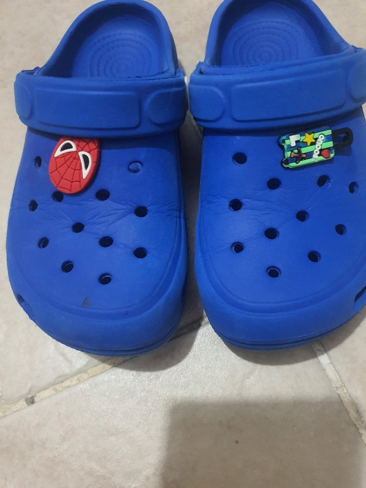 Erkek Çocuk Mavi Kaydırmaz Terlik Velcro - Görsel 2