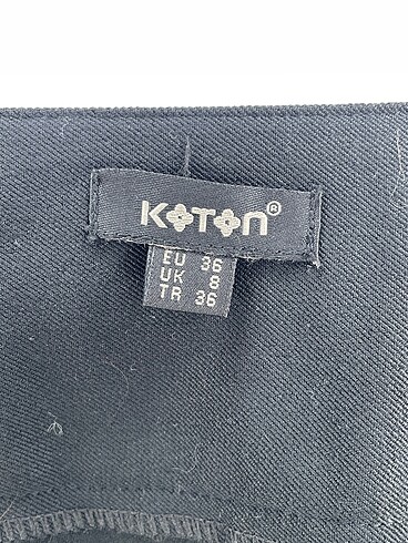36 Beden siyah Renk Koton Midi Etek %70 İndirimli.