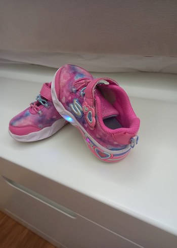 Skechers Kız Çocuk Pembe Bağcıklı Velcro Spor Ayakkabı