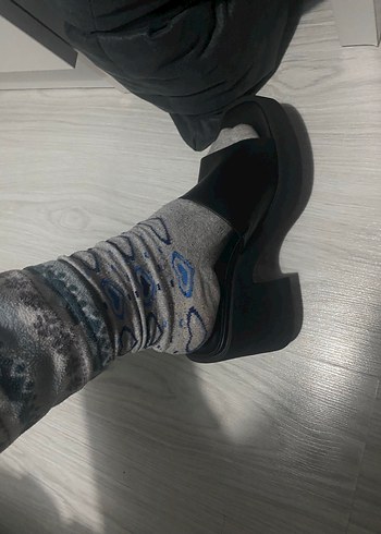 Siyah Platform Topuklu Minimalist Kadın Terlik - Görsel 5