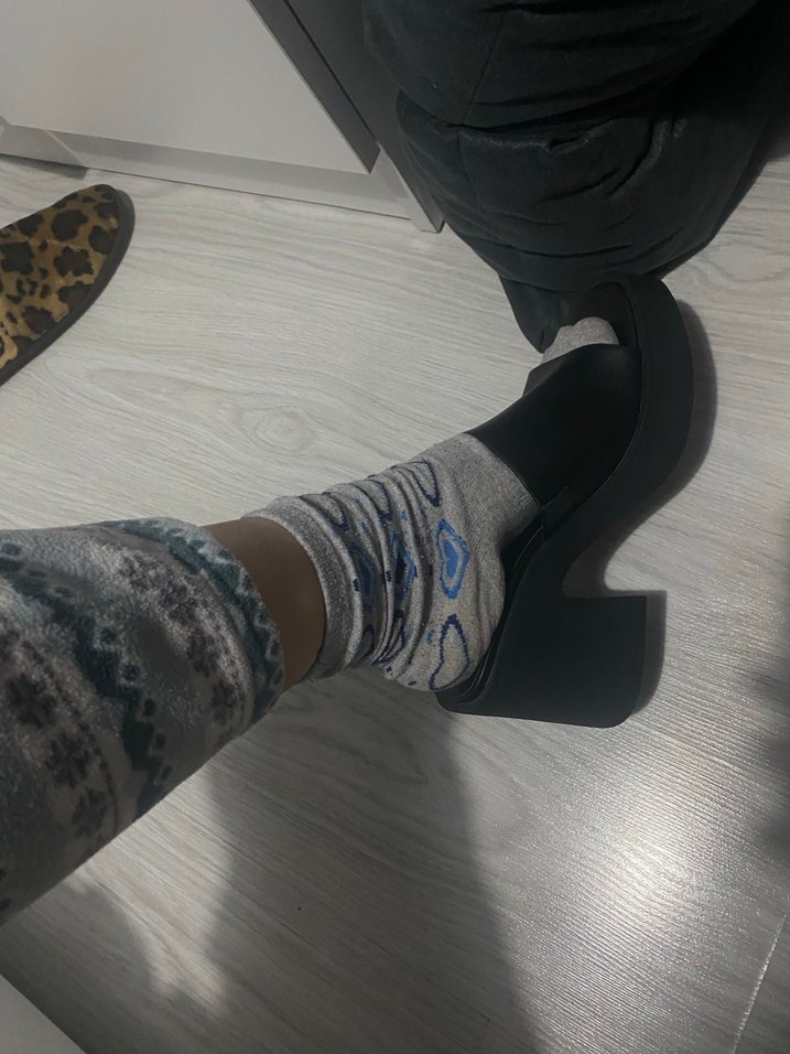 Siyah Platform Topuklu Minimalist Kadın Terlik - Görsel 4