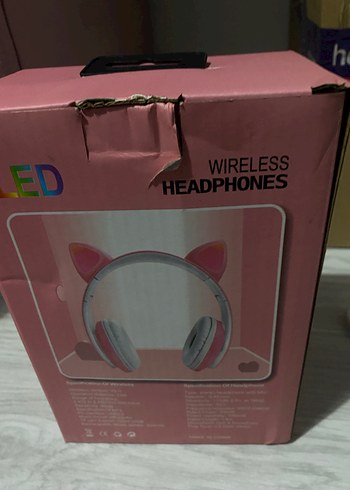 Kablosuz Kedi Kulaklı LED Kulaklık açık kahve gibi - Görsel 2