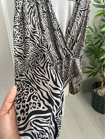 m Beden Milla zebra desenli body