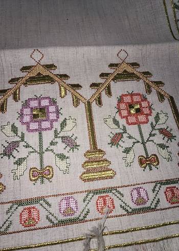 turk isi nakışlı masa örtüsü takımı - Görsel 3