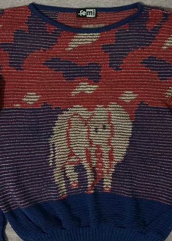 american vintage fil desenli kazak - Görsel 2