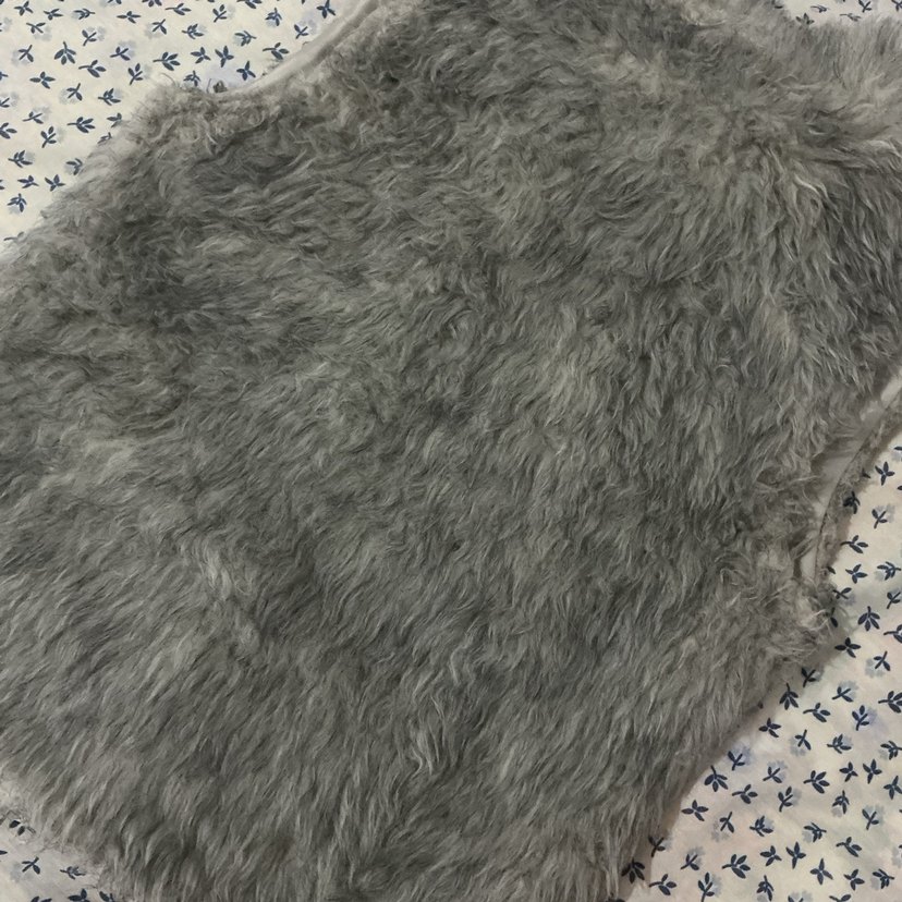 Gri Peluş Yelek - Görsel 5