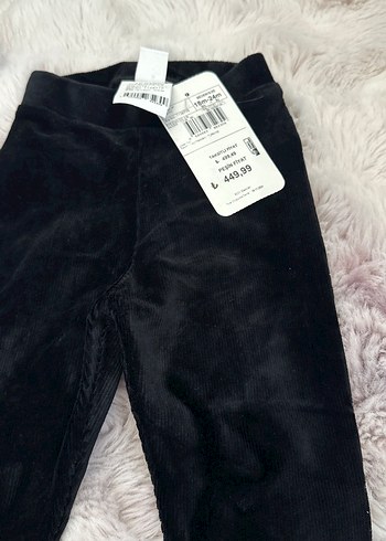 Kız Çocuk Siyah Sıkı Kesim Kürklü Tayt - Görsel 3