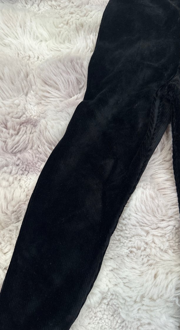 Kız Çocuk Siyah Sıkı Kesim Kürklü Tayt - Görsel 2