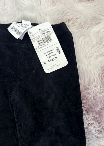 Kız Çocuk Siyah Sıkı Kesim Tayt Velcro - Görsel 3