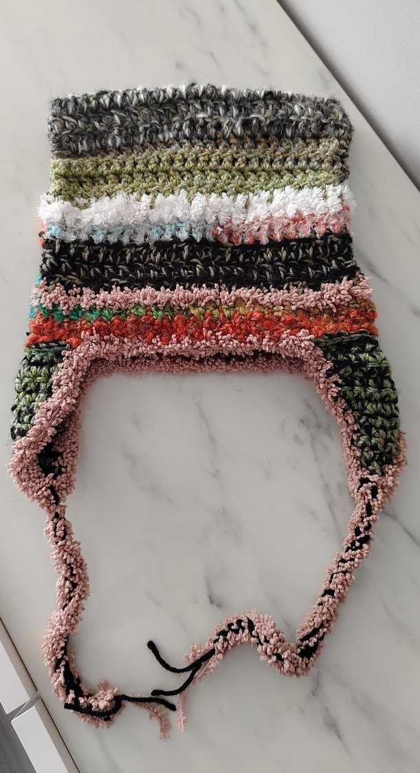 Çok Renkli Örgü Bohem Kadın Bere - Görsel 4