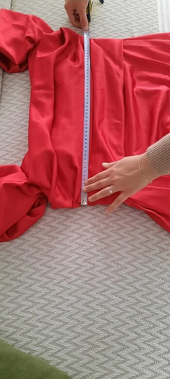 50 beden büyük beden kırmızı elbise - Görsel 15