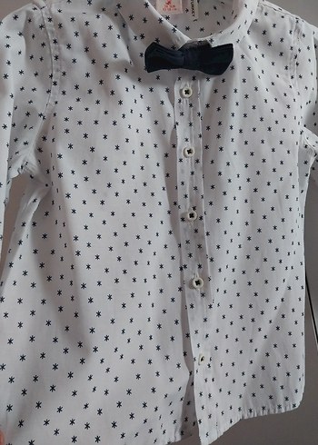 Erkek Çocuk Uzun Kollu Pamuklu Gömlek - Görsel 2