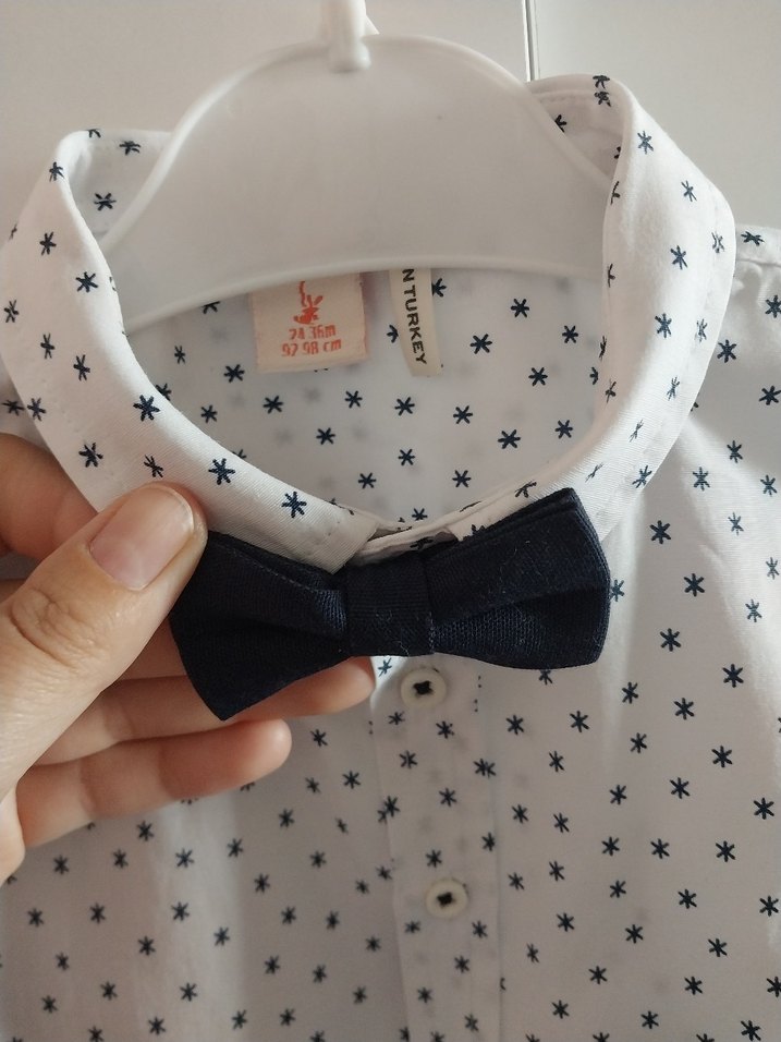 Erkek Çocuk Uzun Kollu Pamuklu Gömlek - Görsel 3