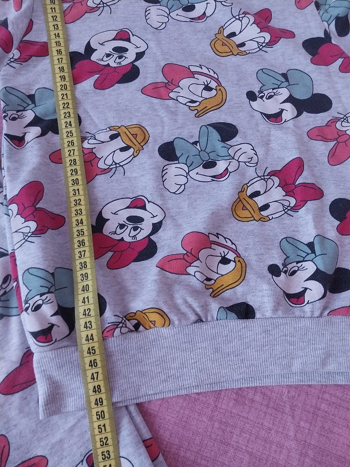 Kız Çocuk Gri Desenli Sweatshirt ve Eşofman Takımı - Görsel 3