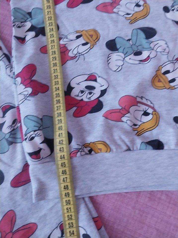 Kız Çocuk Gri Desenli Sweatshirt ve Eşofman Takımı - Görsel 4