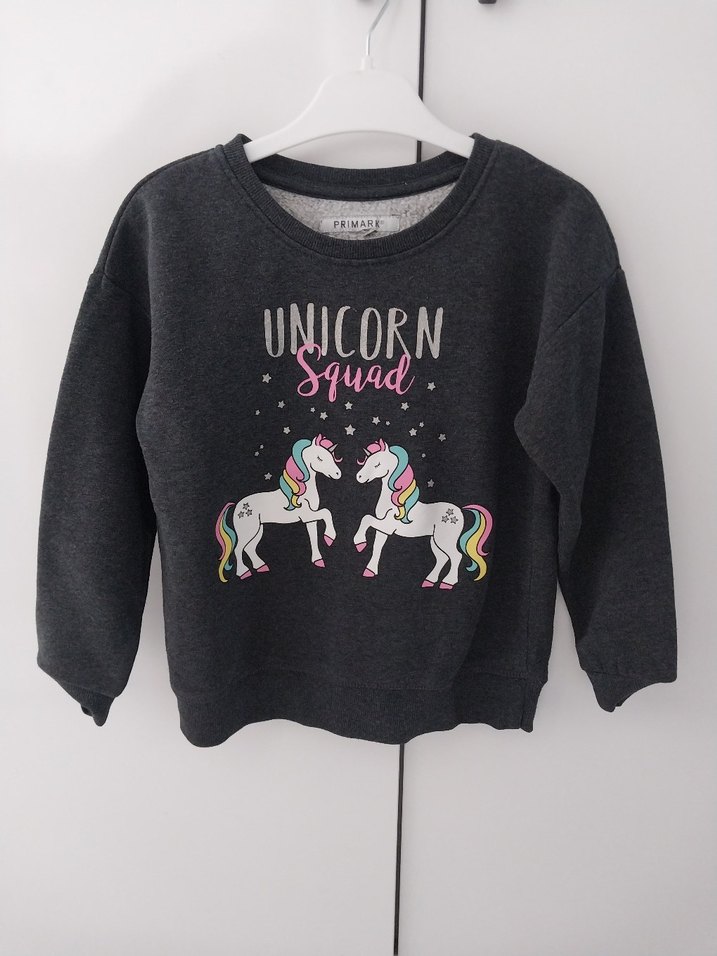 Kız Çocuk füme Unicorn Baskılı Sweatshirt - Görsel 4