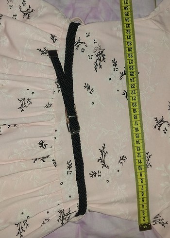 Kız Çocuk Pembe Kemerli Kısa Kollu Elbise - Görsel 5