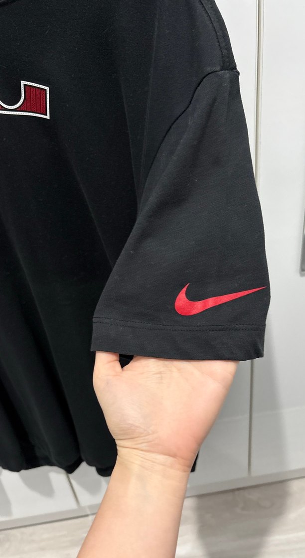 Nike Siyah Oversize Spor Erkek Tişört - Görsel 2
