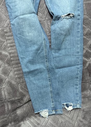 Kadın Mavi Denim Midi Boy Kot Pantolon - Görsel 2