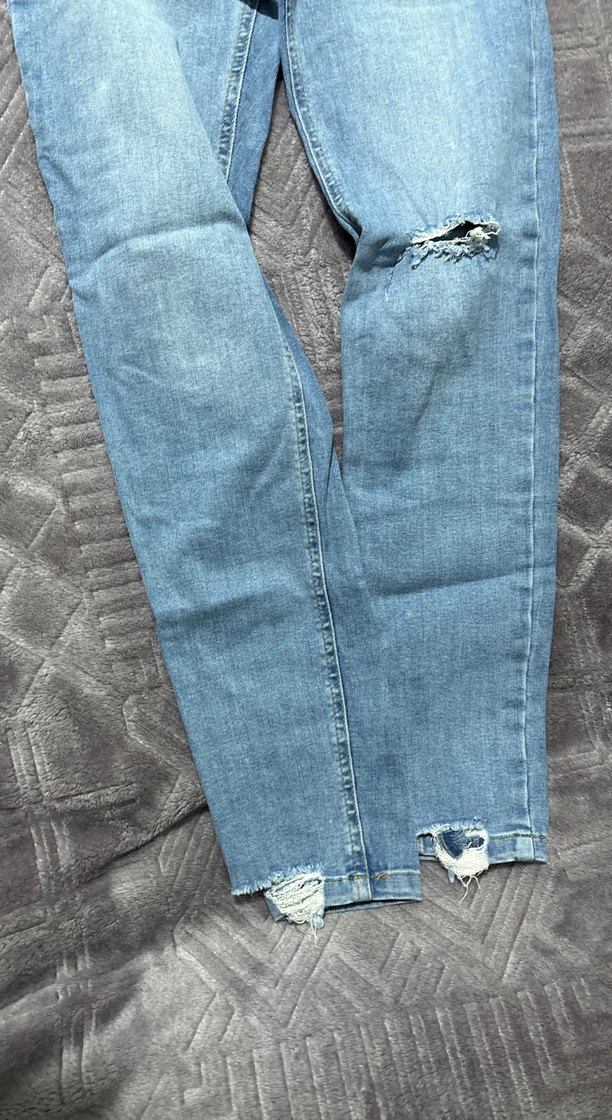 Kadın Mavi Denim Midi Boy Kot Pantolon - Görsel 2