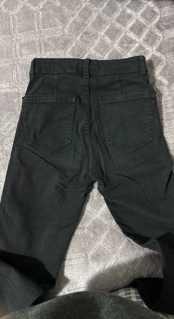 Siyah Kadın Dar Kesim Denim Pantolon - Görsel 2