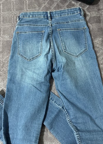 Mavi Dar Kesim Midi Boy Kadın Kot Pantolon - Görsel 2