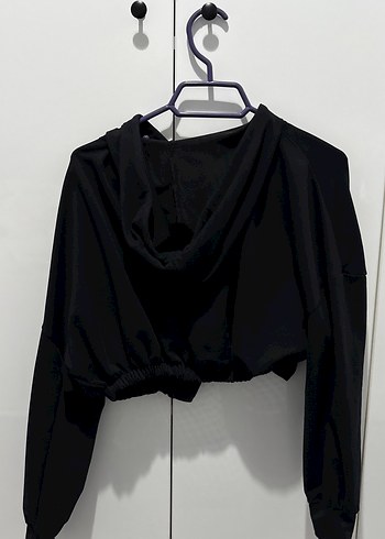 Düğmeli Siyah Gotik Kadın Sweatshirt - Görsel 2