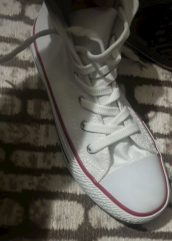 Beyaz Bağcıklı Kadın Sneakers Wedge - Görsel 2