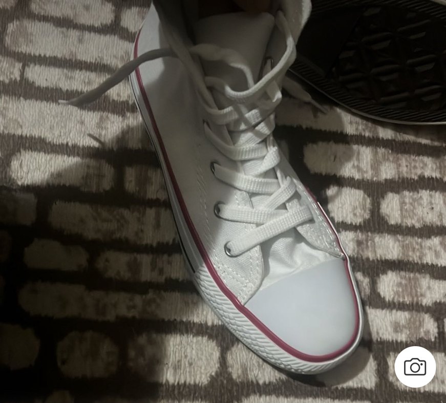 Beyaz Bağcıklı Kadın Sneakers Wedge - Görsel 2