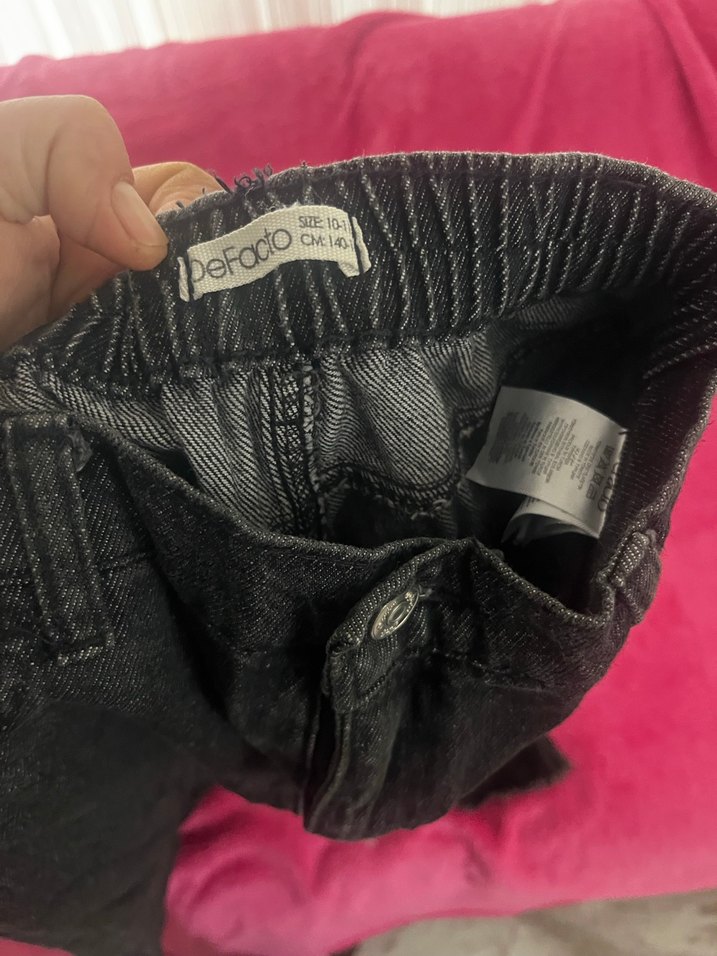 Siyah Bol Kesim Midi Boy Kot Pantolon - Görsel 2