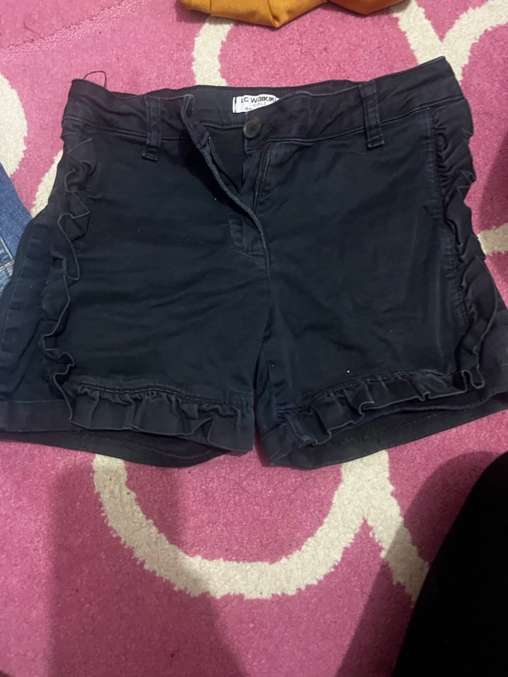 Nakışlı Kız Kot Şort - Görsel 3