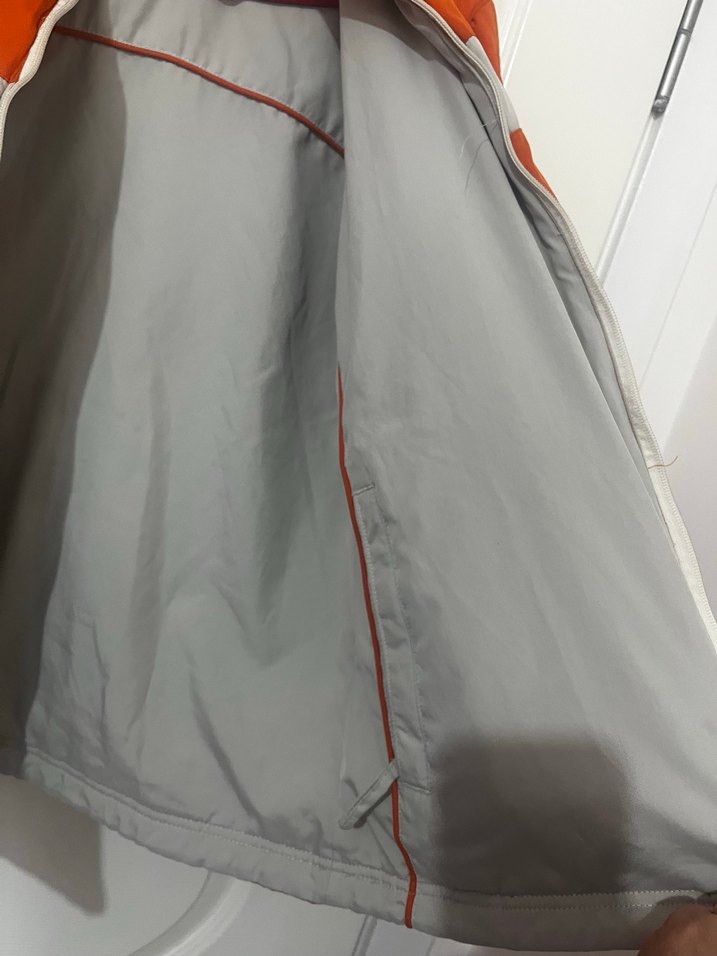 Kız Çocuk Kırmızı Gri Fermuarlı Mont - Görsel 3