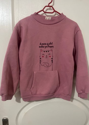 Kız Çocuk Bordo Yarım Fermuarlı Sweatshirt - Görsel 3