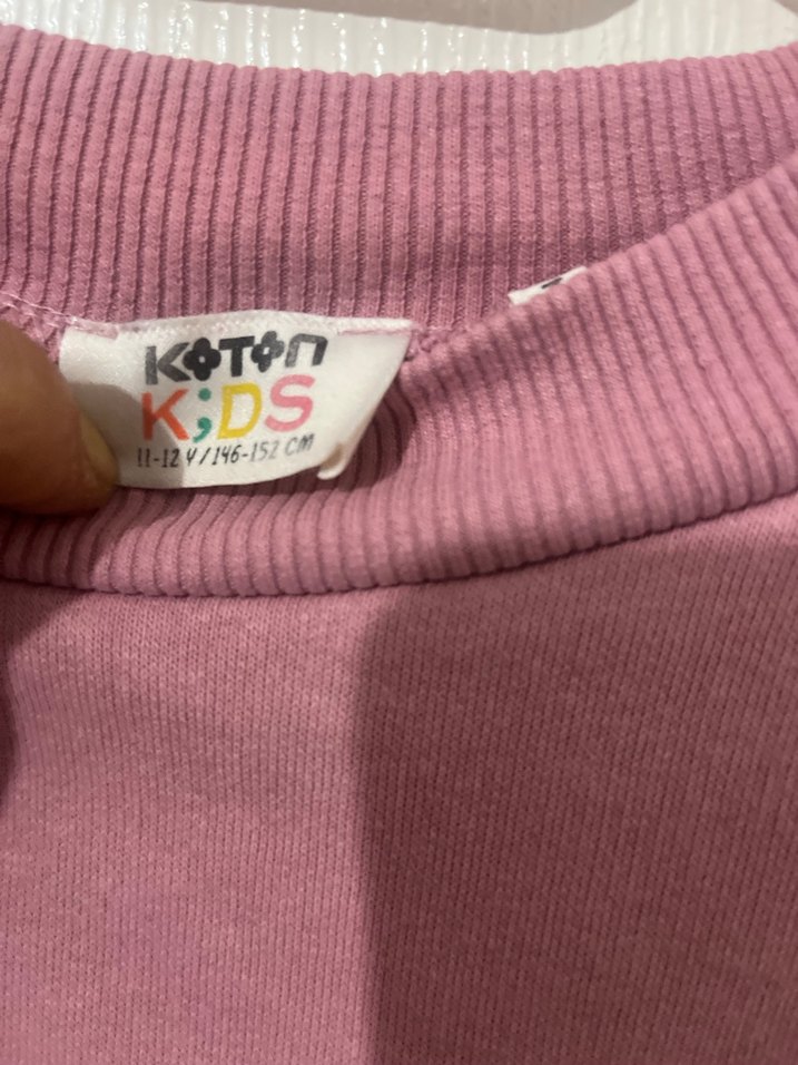 Kız Çocuk Bordo Yarım Fermuarlı Sweatshirt - Görsel 4