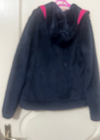 Fermuarlı Pembe Detaylı Siyah Kız çocuk Ceket - Görsel 4